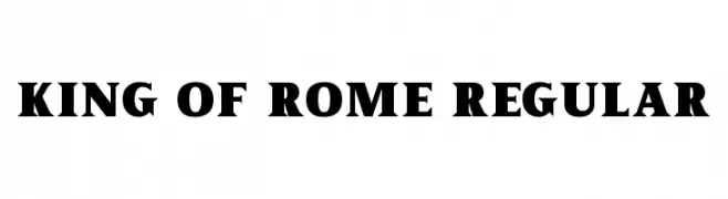 King of Rome Regular  لخطوط تنزيل