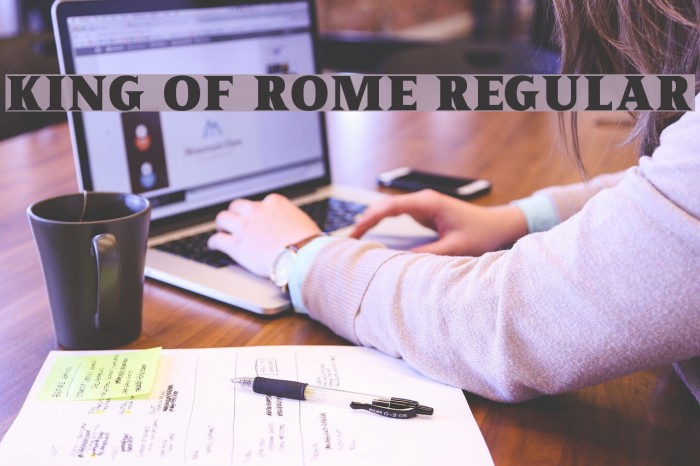 King of Rome Regular Font examples