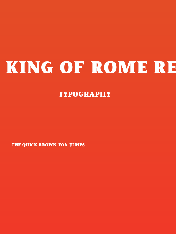King of Rome Regular Poster