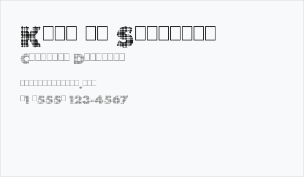 King of Scotland Business Card