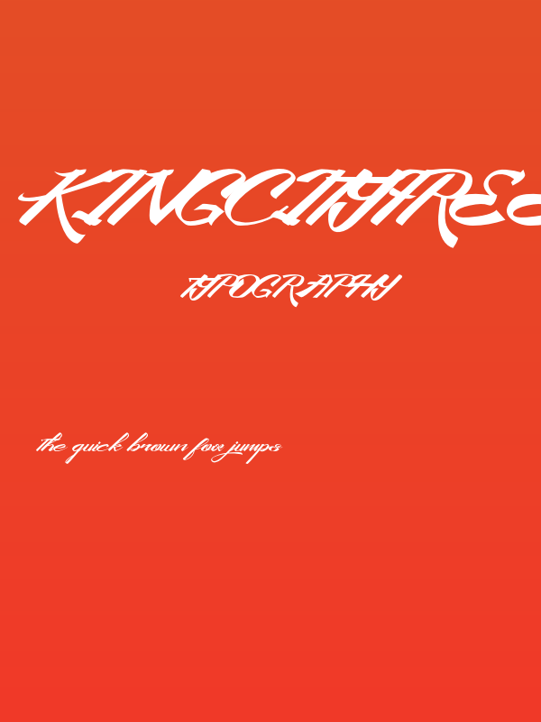 KingCityFreeFont Poster