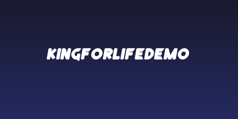 KingForLifeDemo Social Header