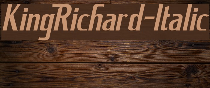 KingRichard-Italic Font examples