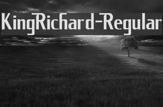 KingRichard-Regular Font examples