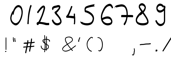 Kinga's Handwriting Font OTHER CHARS