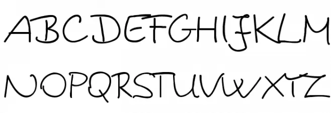 Kinga's Handwriting خط أحرف كبيرة