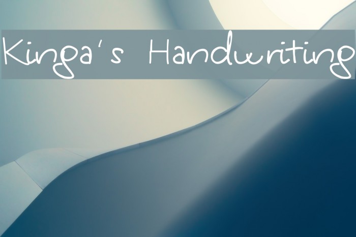 Kinga's Handwriting Font examples
