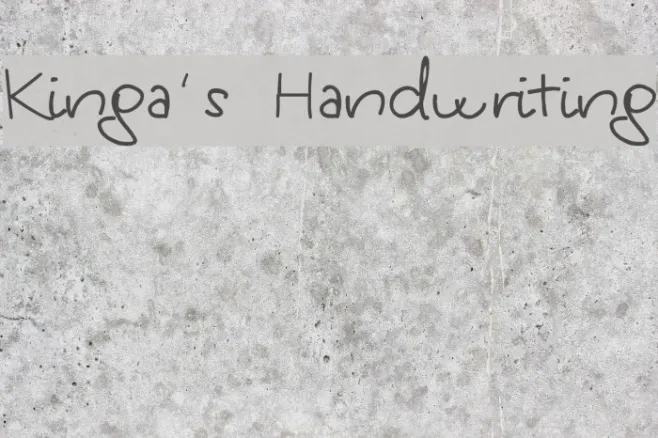 Kinga's Handwriting Example 2