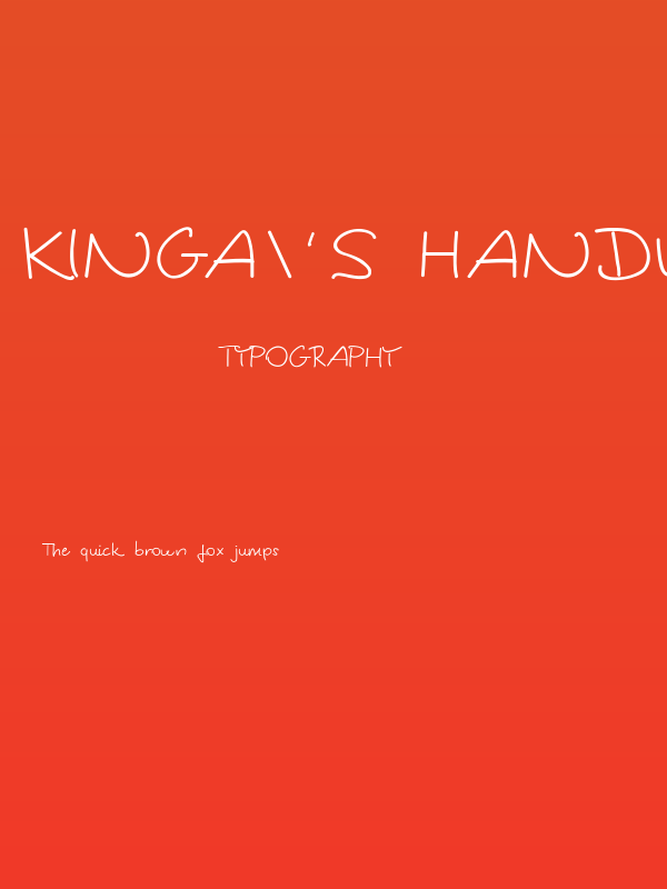 Kinga's Handwriting Poster