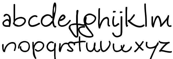 Kinga's Handwriting Font LOWERCASE
