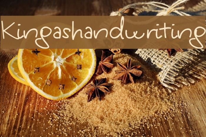 Kingashandwriting Font examples