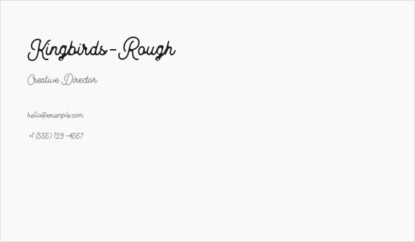 Kingbirds-Rough Business Card