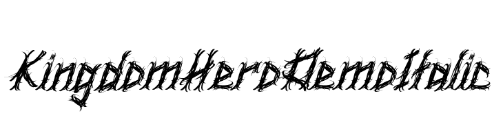 Kingdom Hero Demo Italic  Fuentes Gratis Descargar
