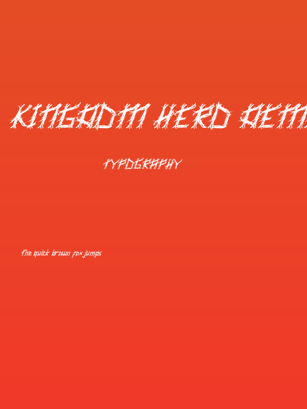 Kingdom Hero Demo Italic Poster