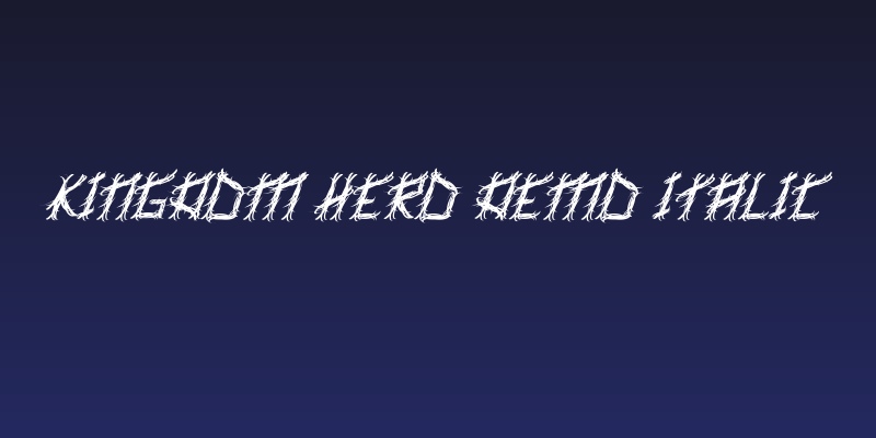 Kingdom Hero Demo Italic Social Header