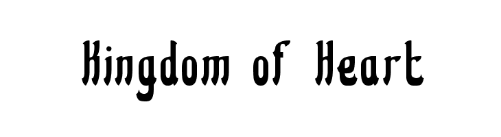 Kingdom of Heart Font