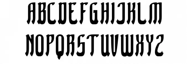 Kingdom of Heart フォント 大文字
