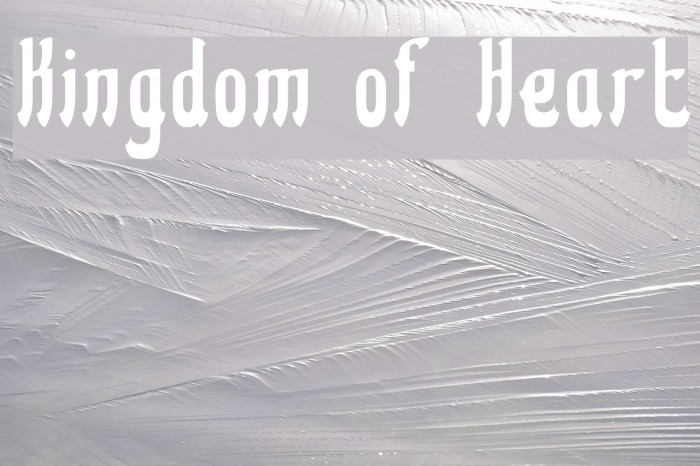 Kingdom of Heart Font examples