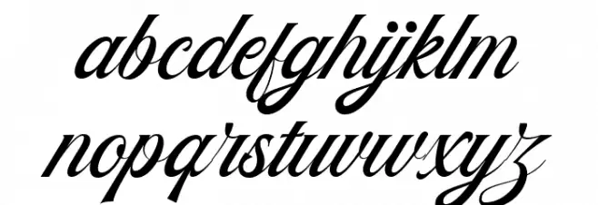 KingdropsScriptDEMO Schriftart Kleinbuchstaben