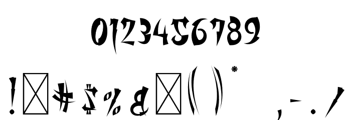 Kingfire Font OTHER CHARS