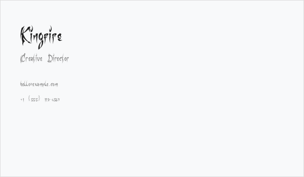 Kingfire Business Card