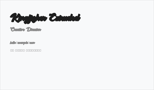 Kingfisher Extruded Business Card