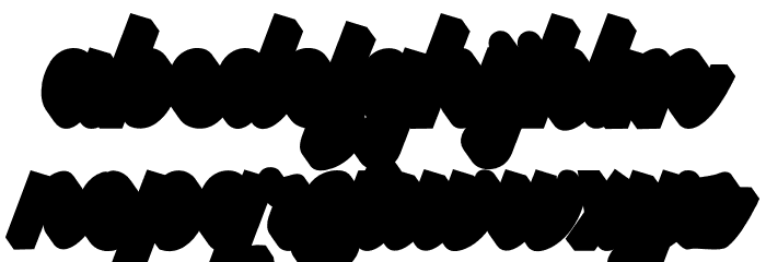 Kingfisher Extruded Font LOWERCASE