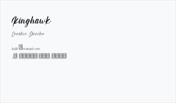 Kinghawk Business Card