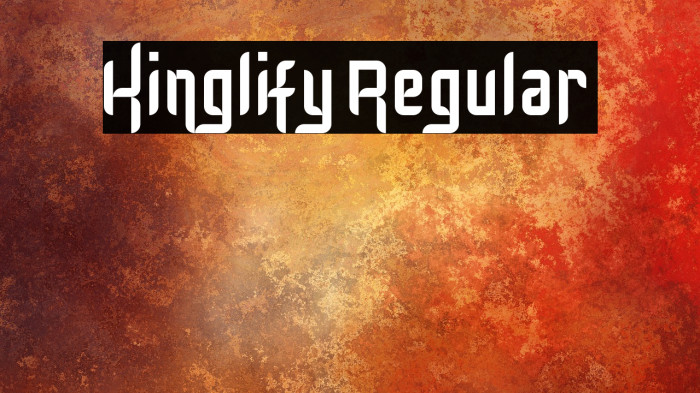 Kinglify Regular Font examples