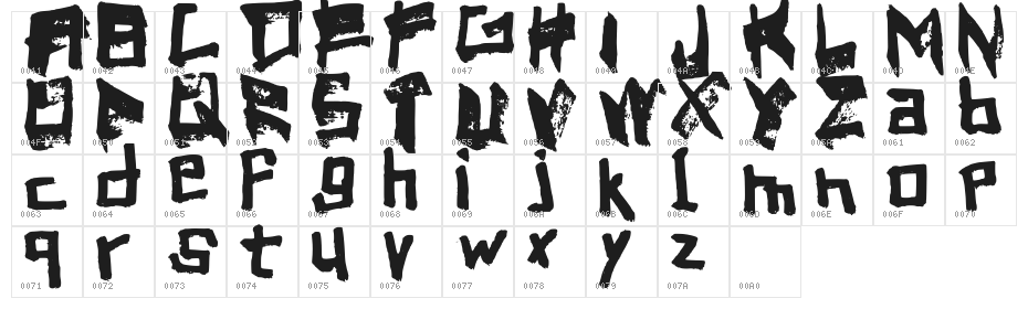 Kingoff Regular Character Map