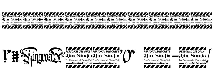 Kingroad Personal Use Font OTHER CHARS