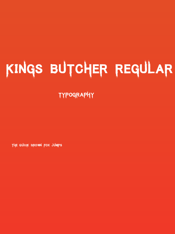 Kings Butcher Regular Poster