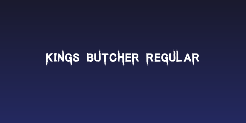 Kings Butcher Regular Social Header