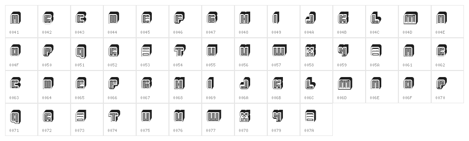 Kings Hollow Regular Character Map