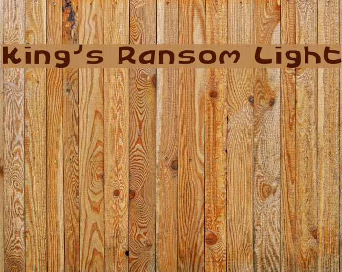 King's Ransom Light Font examples