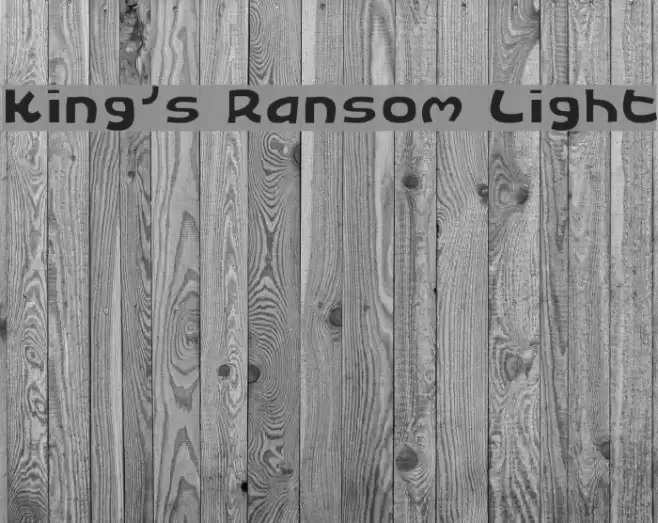 King's Ransom Light フォント examples