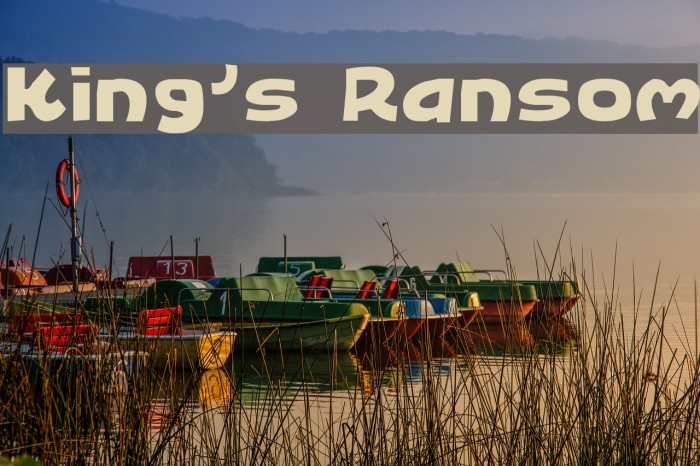 King's Ransom Font examples