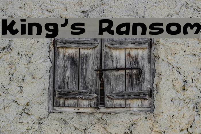 King's Ransom Font examples