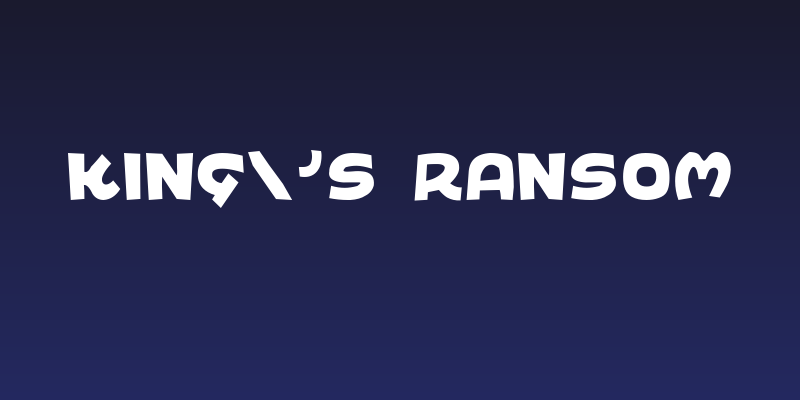 King's Ransom Social Header