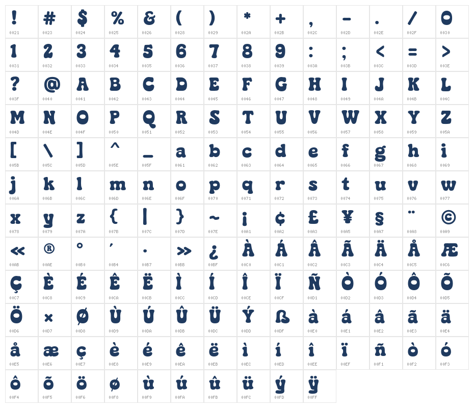 Kings Regular1 Character Map