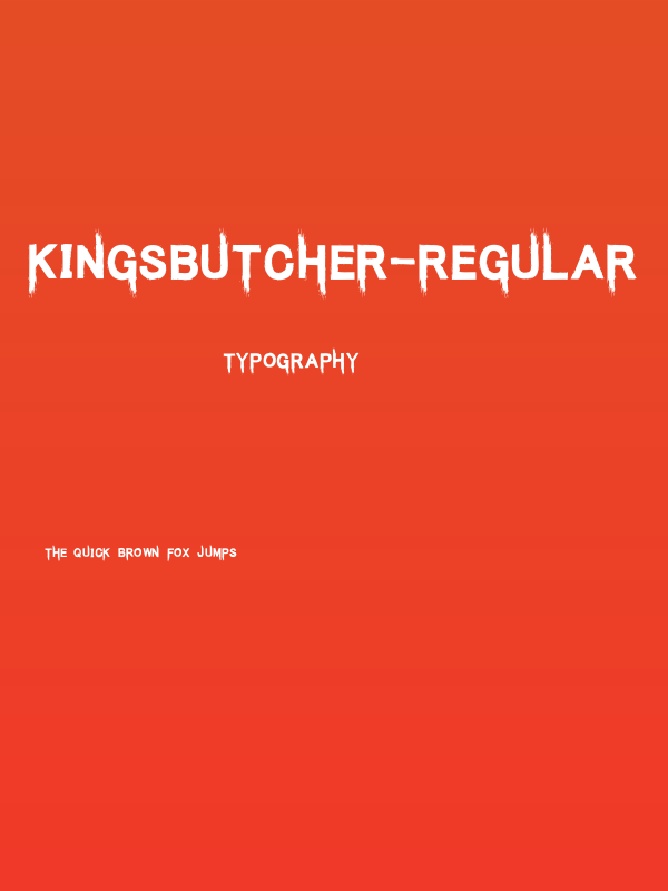 KingsButcher-Regular Poster