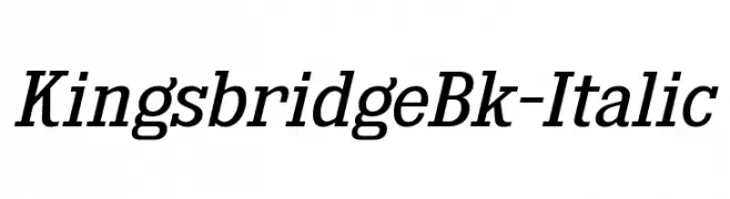 KingsbridgeBk-Italic  Frei Schriftart Herunterladen
