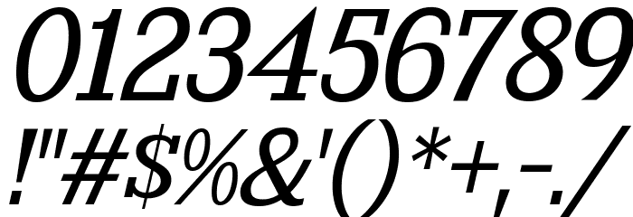 KingsbridgeBk-Italic Font OTHER CHARS
