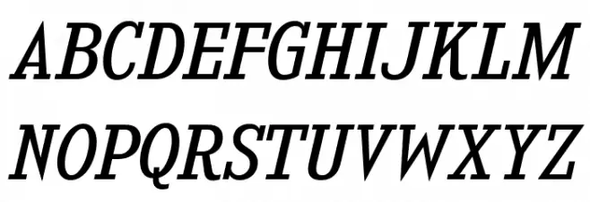 KingsbridgeBk-Italic Schriftart Groß