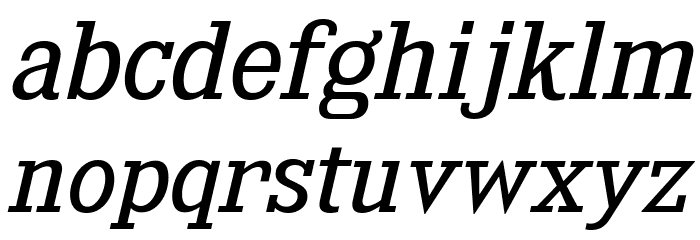 KingsbridgeBk-Italic Font LOWERCASE