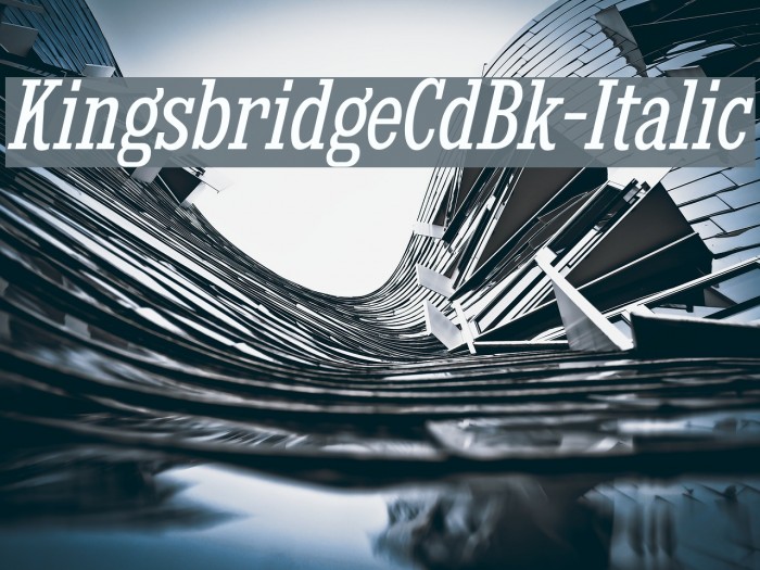 KingsbridgeCdBk-Italic Font examples