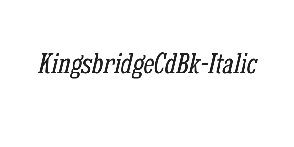 KingsbridgeCdBk-Italic Logo