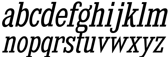 KingsbridgeCdBk-Italic Font LOWERCASE