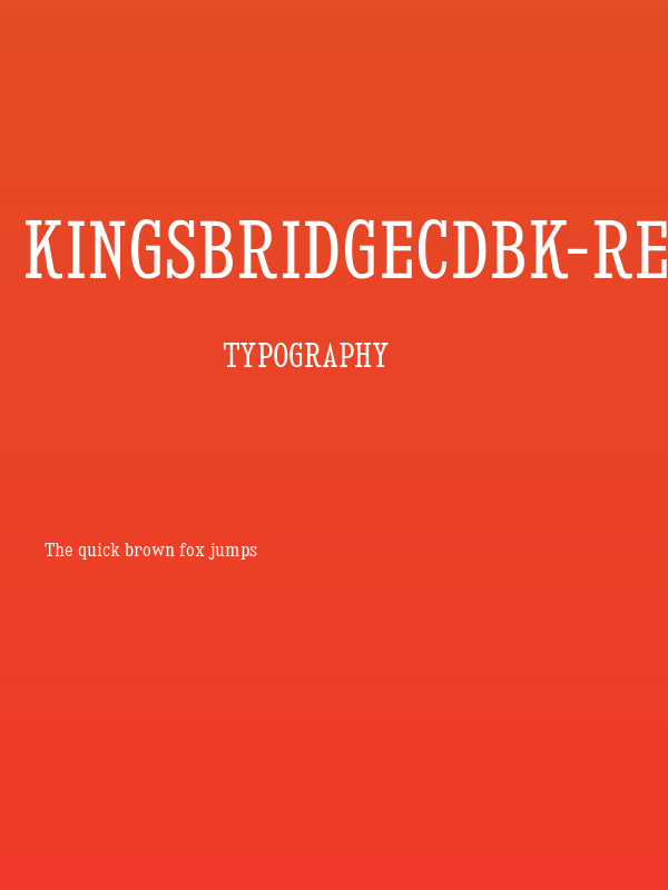 KingsbridgeCdBk-Regular Poster