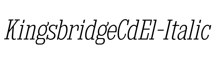 KingsbridgeCdEl-Italic  免费字体下载